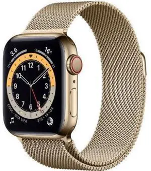 Apple  Watch Series 6 - 32GB - Gold-Stainless Steel-Milanese Loop Band-Gold - Cellular + GPS - 40mm - Gold - Stainless Steel - Gold - Milanese Loop Band - Stainless Steel - Premium