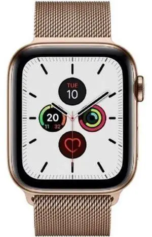 Apple  Watch Series 5 - 32GB - Gold-Stainless Steel-Milanese Loop Band-Gold - Cellular + GPS - 44mm - Gold - Stainless Steel - Gold - Milanese Loop Band - Stainless Steel - Premium