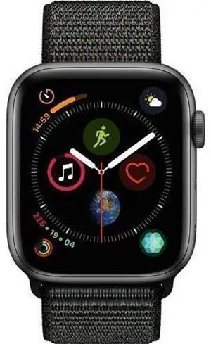 Apple  Watch Series 4 - 16GB - Cellular + GPS - 40mm - Space Grey - Aluminum - Black - Sport Loop Band - Textile - Good (Grade B)