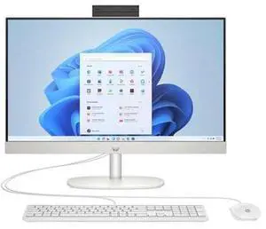 HP  27-cr0016 All-in-One Desktop Computer 27" - AMD Ryzen 5 7520U 2.8GHz - 512GB - White - 8GB RAM - 27 Inch - Excellent (Grade A)