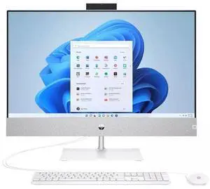 HP  Pavilion 27-ca1055t All-In-One Desktop 27" - Intel Core i5-12400T 1.8GHz - 1.2TB - White - 8GB RAM - 27 Inch - Excellent (Grade A)