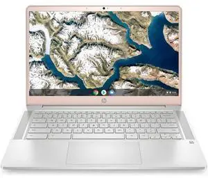 HP Chromebook 14a-na0702ds Laptop 14" -  Intel Celeron N4120 1.1GHz - 128GB - Pale Rose Gold - 4GB RAM - 14 Inch - Excellent (Grade A)