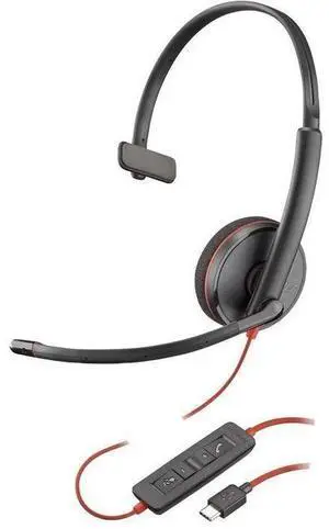 Poly  Blackwire 3210 USB-C Wired Mono Headset - Black - Excellent (Grade A)