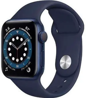 Apple  Watch Series 6 - 32GB - Cellular + GPS - 44mm - Blue - Aluminum - Blue - Sport Band - Rubber - Good (Grade B)