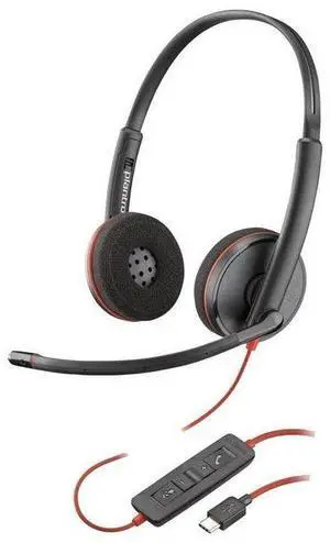 Poly  Blackwire C3220 USB-C Wired Stereo Wired Headset - Black - Excellent (Grade A)