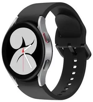 Samsung  Galaxy Watch4 - 16GB - Bluetooth + LTE - 44mm - Silver - Aluminum - Black - Sport Band - Fluoroelastomer - Excellent (Grade A)