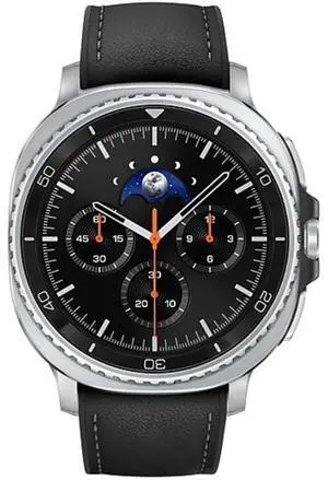 Samsung Galaxy Watch8 - 32GB - Bluetooth + LTE - 46mm - Black - Classic (Stainless Steel) - Black - Hybrid Band - Small/Medium Size - Silicone - Premium