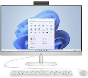 HP  24-cb0049ur Desktop AIO 23.8" -  AMD Ryzen 5 7520U 2.8 GHz - 512GB - White - 8GB RAM - 23.8 Inch - Excellent (Grade A)