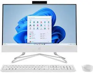 HP  22-dd0143w AIO Desktop 21.5" -  Intel Pentium Silver J5040 2.0GHz - 128GB - White - 8GB RAM - 21.5 Inch - Excellent (Grade A)