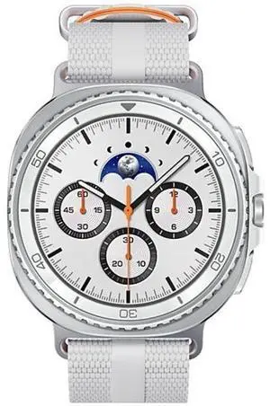 Samsung Galaxy Watch8 - 32GB - Bluetooth - 46mm - White - Classic (Stainless Steel) - White - Athleisure Band - Small/Medium Size - Silicone - Premium