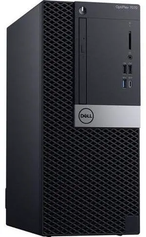 Dell  OptiPlex 7070 Tower Desktop - Intel Core i5-9500 3.0GHz - 256GB - Black - 16GB RAM - Excellent (Grade A)