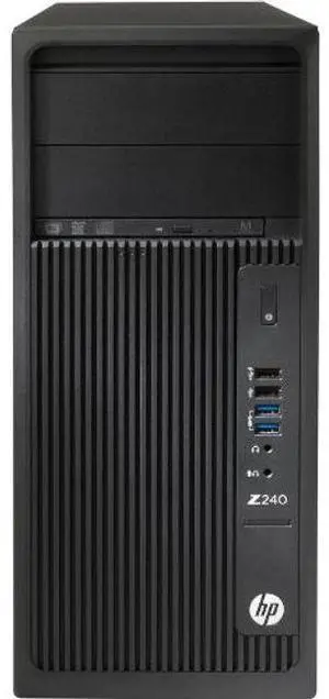 HP  Z240 Workstation Tower Desktop - Intel Core i5-6500 3.2GHz - 512GB - Black - 16GB RAM - Excellent (Grade A)
