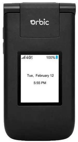 Orbic  Journey V Flip Phone (4G) - 8GB - Black - Fully Unlocked - Excellent (Grade A)