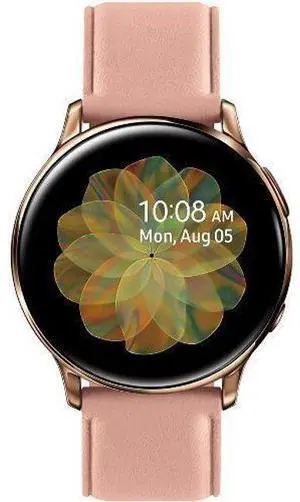 Samsung  Galaxy Watch Active2 - 4GB - Gold-Stainless Steel-Leather Strap-Pink - Bluetooth + LTE - 40mm - Gold - Stainless Steel - Pink - Leather Strap - Leather - Good (Grade B)