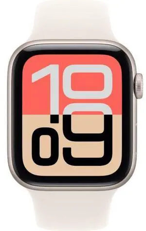 Apple  Watch SE 3rd Gen (2025) - 64GB - Cellular + GPS - 40mm - Starlight - Aluminum - Starlight - Sport Band - M/L Size - Silicone - Excellent (Grade A)