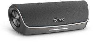Cleer Scene Portable Bluetooth Speaker,IPX7 Waterproof,Powerful Sound and Deep Bass,Built-in Echo and Noise Canceling Microphone,12 Hours Battery,for Office,Home,Outdoors and Travel-Grey