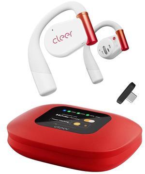 Cleer ARC 3 Gaming Earbuds - True Wireless Open Ear Headphones,Ultra-Low Latency,Snapdragon & Dolby Sound, Bluetooth 5.4, USB-C Dongle,50Hr Battery, Compatible with PS4, PS5, PC, Quest, Switch, white