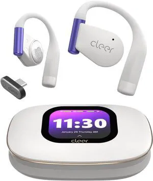 Cleer ARC 5 Gaming Open-Ear Wireless Earbuds with THX Spatial Audio, Head Tracking, Snapdragon Sound, <30ms Low-Latency Dongle & 60-Hour Battery - White Cleer ARC 5 Gaming Open-Ear Wireless Earbuds with THX Spatial Audio, Head Tracking, Snapdragon Sound, <30ms Low-Latency Dongle & 60-Hour Battery - White