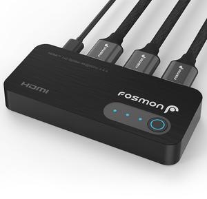 Fosmon 2-Port 4K HDMI 2.0 Splitter for Dual Monitors (Mirror Only), Supports Downscale, HDCP 2.2, HDR10, Dolby, HDMI Splitter for PS5, PS4, Xbox