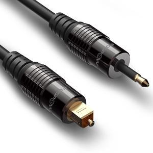 FosPower 24K Gold-Plated Toslink to Mini Toslink Cable - 3FT, S/PDIF Digital Optical  Audio Cable, Premium Fiber Core Optical Cable