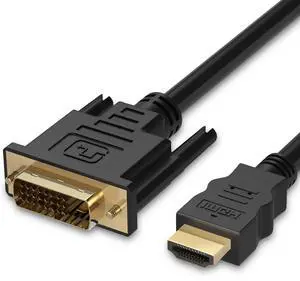 Fosmon HDMI to DVI Cable 24+1 (6FT), Full 1080p, Bi-Directional Gold Plated Adapter, High Speed HDMI Male to DVI-D Male