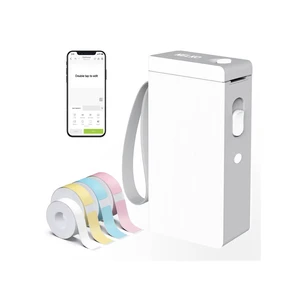 Nelko P22 Bluetooth Label Maker with 4 Label Rolls (1 White + 3 Color), Portable Inkless Thermal Label Printer, Rechargeable USB-C, QR Code & Barcode Labels for Home, Office & School - White Nelko P22 Bluetooth Label Maker with 4 Label Rolls (1 White + 3 Color), Portable Inkless Thermal Label Printer, Rechargeable USB-C, QR Code & Barcode Labels for Home, Office & School - White