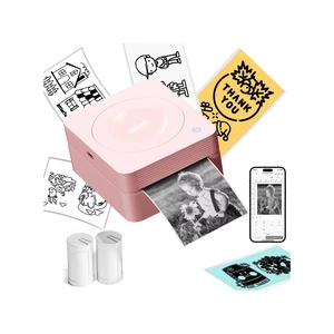 Nelko PM230 Portable Bluetooth Sticker Printer with 2 Rolls 54mm x 3.5m, Mini Inkless Thermal Sticker & Label Maker, 203 DPI, for Journaling, Photos, Notes, Study & Crafts - Pink Nelko PM230 Portable Bluetooth Sticker Printer with 2 Rolls 54mm x 3.5m, Mini Inkless Thermal Sticker & Label Maker, 203 DPI, for Journaling, Photos, Notes, Study & Crafts - Pink