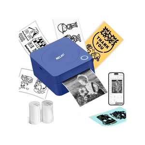 Nelko PM230 Portable Bluetooth Sticker Printer with 2 Rolls 54mm x 3.5m, Mini Inkless Thermal Sticker & Label Maker, 203 DPI, for Journaling, Photos, Notes, Study & Crafts - Blue Nelko PM230 Portable Bluetooth Sticker Printer with 2 Rolls 54mm x 3.5m, Mini Inkless Thermal Sticker & Label Maker, 203 DPI, for Journaling, Photos, Notes, Study & Crafts - Blue