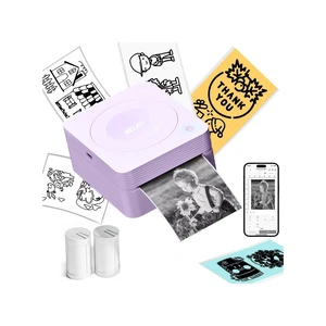 Nelko PM230 Portable Bluetooth Sticker Printer with 2 Rolls 54mm x 3.5m, Mini Inkless Thermal Sticker & Label Maker, 203 DPI, for Journaling, Photos, Notes, Study & Crafts - Purple Nelko PM230 Portable Bluetooth Sticker Printer with 2 Rolls 54mm x 3.5m, Mini Inkless Thermal Sticker & Label Maker, 203 DPI, for Journaling, Photos, Notes, Study & Crafts - Purple