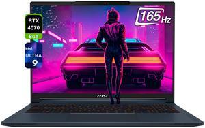 MSI Stealth 16 AI Ultra Thin Gaming Laptop, Intel Ultra 9-185H, 32 GB DDR5 RAM, 2 TB PCle SSD, 16" 165Hz FHD+ (1920x1200), Nvidia G-Force RTX 4070, Backlit Keyboard, W11 Home, Star Blue