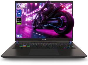 MSI Vector 16 HX Gaming Laptop, Intel i9-14900HX, 32 GB DDR5 RAM, 1 TB PCIe SSD, 16" WQXGA (2560x1600) 240Hz Display, Nvidia G-Force RTX 4070, RGB Backlit Keyboard, W11 Pro, Gray