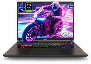 MSI Vector 16 HX AI 400 Gaming Laptop, Intel Ultra 9-275HX, 16 GB DDR5 RAM, 2 TB PCIe SSD, 16" WQXGA (2560x1600) 240Hz Display, Nvidia G-Force RTX 5080, RGB Backlit Keyboard, W11 Pro, Cosmo Gray