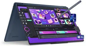 Lenovo Yoga 9i 2-in-1 Copilot+ Laptop, Intel Ultra 7-258V, 32 GB LPDDR5x RAM, 1 TB PCIe SSD, 14" 3K (2880x1800) OLED Touchscreen Display, Intel Arc Graphics, Backlit Keyboard, W11 Pro, Cosmic Blue