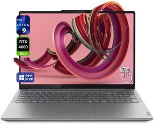 Lenovo Yoga Pro 9i Laptop, Intel Core 9-185H, 32 GB LPDDR5X RAM, 2 TB PCIe SSD, 16" 3.2K Mini LED Touchscreen (3200x2000) Display, Nvidia G-Force RTX 4060, Backlit Keyboard, W11 Pro, Luna Grey