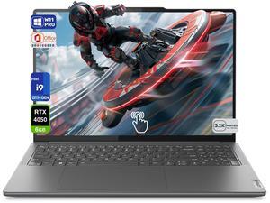 Lenovo Slim Pro 9 Gaming Laptop, Intel i9-13905H, 32 GB LPDDR5X RAM, 2 TB PCle SSD, 16" 3.2K (3200x2000) Touchscreen 165Hz, Nvidia G-Force RTX 4050, Backlit Keyboard, W11 Pro, Office, Storm Gray