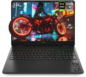 HP OMEN Gaming Laptop, AMD Ryzen 9-8940HX, 32 GB DDR5 RAM, 2 TB PCIe SSD, 16" 2K (1920x1200) 144Hz Display, Nvidia G-Force RTX 5060, Backlit Keyboard, W11 Home, Shadow Black