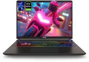MSI Vector 16 HX AI Gaming Laptop, Intel Ultra 7-255HX, 16 GB DDR5 RAM, 1 TB PCIe SSD, 16" FHD+ (1920x1200) 144Hz Display, Nvidia G-Force RTX 5070Ti, Backlit Keyboard, W11 Home, Cosmo Gray
