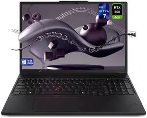 Lenovo ThinkPad P16s Gen 3 Mobile Workstation, Intel Ultra 7-155H, 96 GB DDR5 RAM, 2 TB PCIe SSD, 16" WQUXGA (3840x2400) Display, Nvidia G-Force RTX 500, Backlit Keyboard, W11 Pro, Black