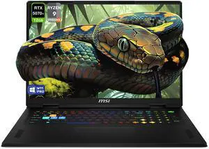 MSI VECTOR A18 HX Gaming Laptop, AMD Ryzen 9-9955HX, 32 GB DDR5 RAM, 4 TB PCIe SSD, 18" QHD+ (2560x1600) 240Hz Display, Nvidia G-Force RTX 5070Ti, 24 Zone RGB Keyboard, W11 Pro, Cosmo Gray