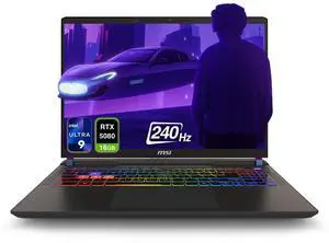 MSI Vector 16 HX AI Gaming Laptop, Intel Ultra 9-275HX, 64 GB DDR5 RAM, 4 TB PCIe SSD, 16" WQXGA (2560x1600) 240Hz Display, Nvidia G-Force RTX 5080, 24 Zone RGB Keyboard, W11 Home, Cosmo Gray
