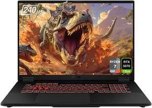 ASUS TUF A18 Gaming Laptop, AMD Ryzen 7-260, 16 GB DDR5 RAM, 1 TB PCle SSD, 18" 2.5K (2560x1600) 240Hz Display, Nvidia G-Force RTX 5070, RGB Backlit Chiclet Keyboard, W11 Home, Jaeger Gray