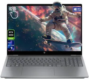 HP OmniBook X AI 16 Laptop, Intel Ultra 7-255H, 64 GB DDR5 RAM, 4 TB PCIe SSD, 16" 2K (2048x1280) OLED Touchscreen, Nvidia G-Force RTX 4050, Backlit Keyboard, W11 Pro, Meteor Silver