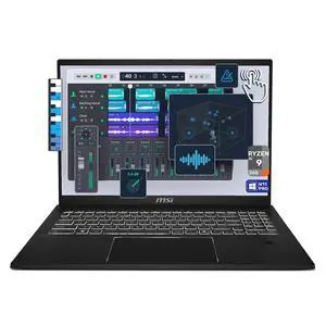 MSI Summit A16 AI+ Laptop, AMD Ryzen AI 9-365, 32 GB LPDDR5x RAM, 1 TB PCIe SSD, 16" QHD+ (2560x1600) Touchscreen, AMD Radeon 880M Integrated Card, White Backlit Keyboard, W11 Pro, Ink Black