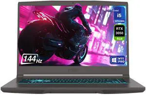 MSI Thin 15 Gaming Laptop, Intel i5-13420H, 15.6" FHD (1920x1080) 144Hz Display, Nvidia G-Force RTX 3050, Backlit Keyboard, W11 Home, Cosmos Gray