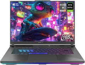 ASUS ROG Strix G16 Gaming Laptop, AMD Ryzen 9-8940HX, 16 GB DDR5 RAM, 1 TB PCIe SSD, 16" WUXGA (1920x1200) 165Hz Display, Nvidia G-Force RTX 5070Ti, 4-Zone RGB Backlit Keyboard, W11 Home, Eclipse Grey