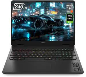 HP OMEN 16 Gaming Laptop, AMD Ryzen AI 9-365, 64 GB DDR5 RAM, 1 TB PCIe SSD, 16" WQXGA (2560x1600) 240Hz Display, Nvidia G-Force RTX 5070, 4-zone RGB Backlit Keyboard, W11 Home, Shadow Black