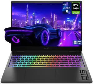 HP OMEN MAX Gaming Laptop, Intel Ultra 9-275HX, 32 GB DDR5 RAM, 4 TB PCIe SSD, 16" WUXGA (1920 x 1200) 165 Hz Display, Nvidia G-Force RTX 5090, 1-zone RGB Backlit Keyboard, W11 Pro, Shadow Black