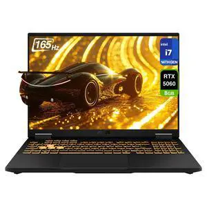 Asus TUF F16 Gaming Laptop, Intel i7-14650HX, 64 GB DDR5 RAM, 4 TB PCIe SSD, 16'' FHD+ (1920x1200) 165Hz Display, Nvidia G-Force RTX 5060, RGB Backlit Keyboard, W11 Home, Jaeger Grey