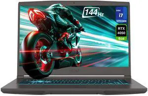 MSI Thin 15 Gaming Laptop, Intel Core i7-13620H, 32 GB DDR4 RAM, 1 TB PCIe SSD, 15.6 FHD (1920x1080) 144Hz Display, Nvidia G-Force RTX 4050, Backlit Keyboard, W11 Home, Black