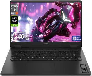 HP OMEN Gaming Laptop, AMD Ryzen AI 9-365, 64 GB DDR5 RAM, 1 TB PCIe SSD, 17.3" FHD (1920x1080) 144Hz Display, Nvidia G-Force RTX 5060, 1-Zone RGB Backlit Keyboard, W11 Pro, Black